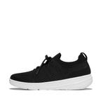 -8% FitFlop  FitFlop Super-q knit slip-on laced sneakers  ma, Kleding | Dames, Schoenen, Verzenden, Nieuw, Zwart