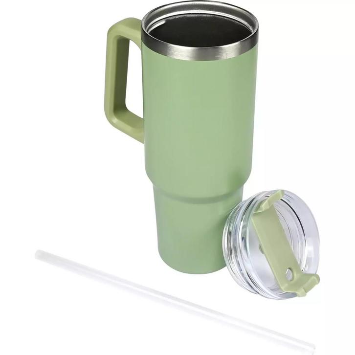 Benson Thermosbeker 900 ml - Groen - Transparante Deksel..., Huis en Inrichting, Keuken | Keukenbenodigdheden, Nieuw, Ophalen of Verzenden