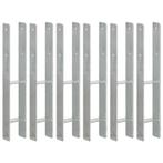 vidaXL Grondankers 6 st 9x6x60 cm gegalvaniseerd staal, Doe-het-zelf en Verbouw, IJzerwaren en Bevestigingsmiddelen, Verzenden