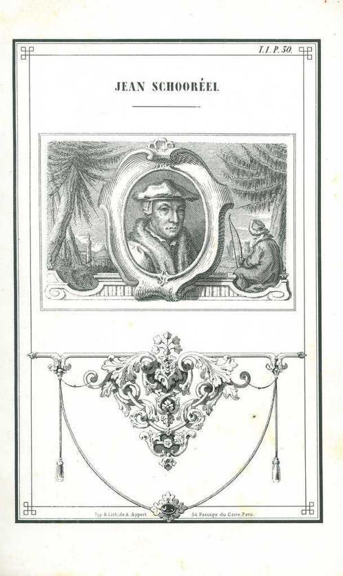 Portrait of Jan van Scorel, Antiek en Kunst, Kunst | Etsen en Gravures
