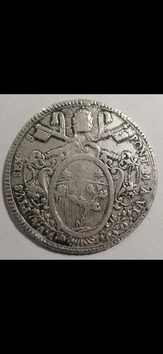 Italië, Pauselijke Staat Pio VI (1775-1799). Scudo 1780, Postzegels en Munten, Munten | Europa | Niet-Euromunten