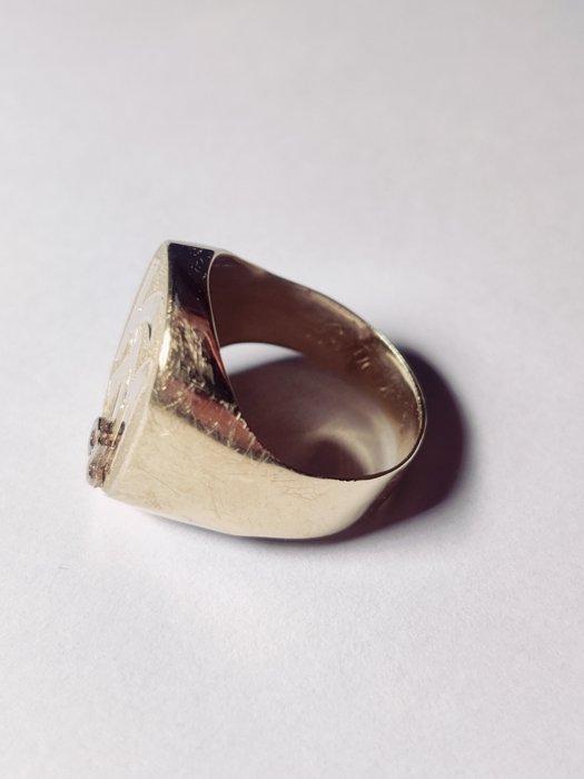 Zegelring - 14 karaat Geel goud, Sieraden, Tassen en Uiterlijk, Antieke sieraden