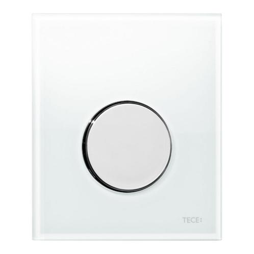 Urinoir Bedieningsplaat TECE Loop Glas Wit 10,4x12,4 cm (met, Doe-het-zelf en Verbouw, Sanitair, Overige typen, Nieuw, Chroom