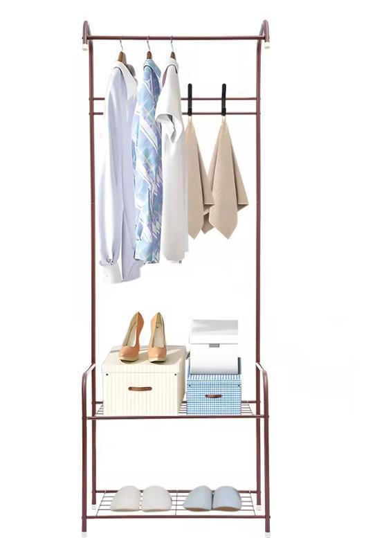 Staand Kledingrek met Planken en Haken – Metalen Garderobere, Kleding | Dames, Kledingrekken, Nieuw, Verzenden