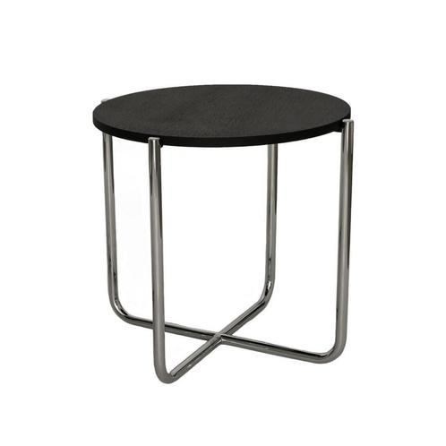 Gispen Today 415 bijzettafel chrome frame, Huis en Inrichting, Tafels | Bijzettafels, Nieuw, Hout, Rond, Ophalen of Verzenden