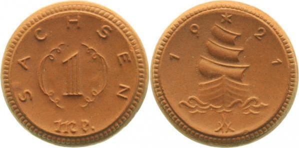 Duitsland 1 Mark 1921 Sachsen NotMunt Handform! J55, Postzegels en Munten, Munten | Nederland, Verzenden