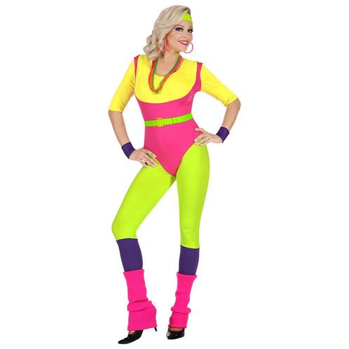 Aerobics Kostuum Gekleurd Dames, Kleding | Dames, Carnavalskleding en Feestkleding, Nieuw, Verzenden