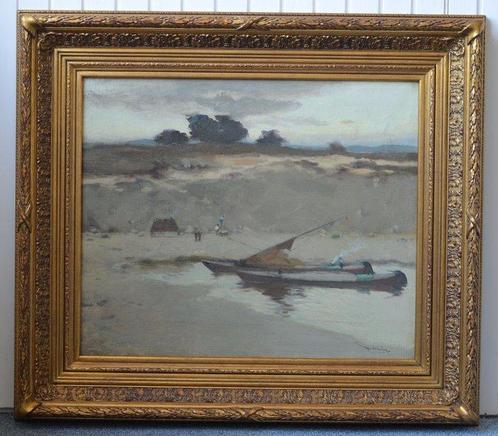 Ype Wenning (1879-1959) - Landschap met een zanderij aan de, Antiek en Kunst, Kunst | Schilderijen | Klassiek
