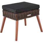 Wicker schommelstoel Rovigo met voetenbank Vibo - bruin, Huis en Inrichting, Stoelen, Nieuw, Verzenden