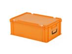 Koffer - 600 x 400 x H 235 mm - oranje - stapelbak met, Ophalen of Verzenden, Nieuw