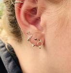 Zilveren huggie hoops dots mini, Verzenden, Nieuw, Zilver