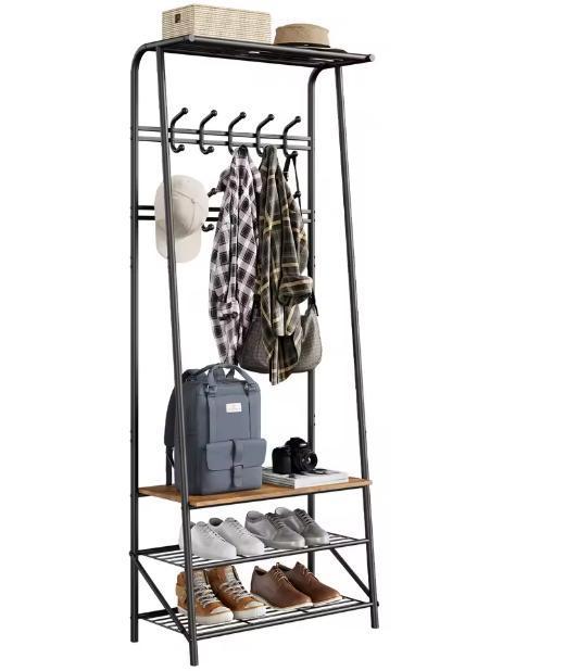 Houten Kapstokbank met Schoenenrek – Stevig Halmeubel, Huis en Inrichting, Woonaccessoires | Kapstokken, Nieuw, Verzenden