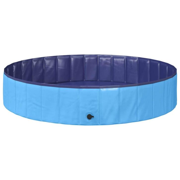 vidaXL Opvouwbaar zwembadd voor honden Blauw 160 x 160 x 30, Dieren en Toebehoren, Honden-accessoires, Nieuw, Verzenden
