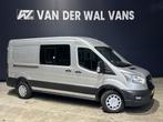 Ford Transit 2.0 TDCI 130pk L3H2 Dubbele cabine Euro6 Airco, Auto's, Ford, Stof, Gebruikt, Dealer onderhouden, Transit