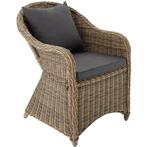 2 luxe wicker fauteuils met kussens - natuur, Tuin en Terras, Nieuw, Verzenden