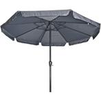 Libra parasol met volant grijs 3 m, Ophalen of Verzenden, Nieuw, Grijs