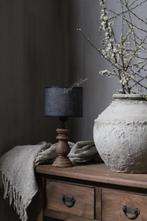 Houten naturel wood rond baluster lampvoetje 24 cm, Ophalen of Verzenden, Nieuw