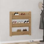 vidaXL Wandschoenenkast 80x18x90 cm bewerkt hout artisanaal, Verzenden, Nieuw