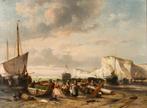 Jan Michiel Ruyten (1813-1881) - Pêcheur sur la plage des, Antiek en Kunst