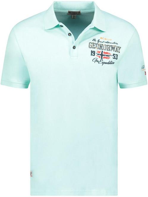 Geographical Norway Heren Expedition Polo Kapuccino Mint, Kleding | Heren, Polo's, Blauw, Nieuw, Verzenden