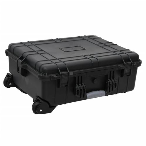 vidaXL Flightcase op wieltjes 63x50x23 cm PP zwart, Sieraden, Tassen en Uiterlijk, Koffers, Nieuw, Verzenden
