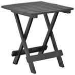 vidaXL Tuintafel inklapbaar 45x43x50 cm kunststof antraciet, Tuin en Terras, Tuintafels, Verzenden, Nieuw, Kunststof