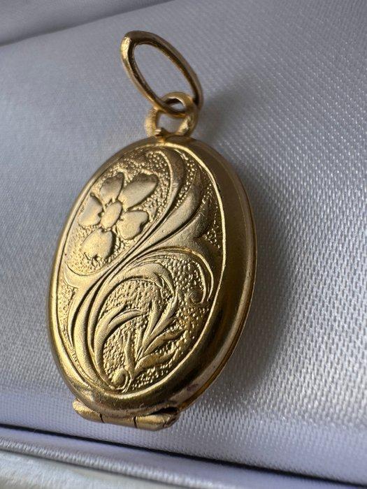 Medaillon - 18 karaat Geel goud - Vintage Art Deco hanger, Sieraden, Tassen en Uiterlijk, Antieke sieraden