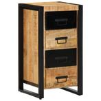 vidaXL Ladekast 40x40x75 cm massief ruw mangohout, Huis en Inrichting, Kasten | Buffetkasten, Minder dan 50 cm, Verzenden, Nieuw