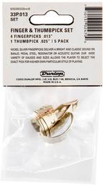 Jim Dunlop RVS vingerplectrum + duimplectrum  0.013 - 5-pack, Ophalen of Verzenden, Nieuw, Banjo