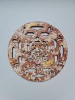 Plaquette - Large Chinese jade archaistic bi-bisk carved, Antiek en Kunst