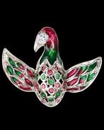 Tanzaniet - Zilver, Heras Blik - Ring Pauwenoog en, Antiek en Kunst