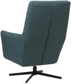Blauwe leren moderne draaistoel - Toledo Leer Whale (blauw l, Huis en Inrichting, Fauteuils, Nieuw, Ophalen of Verzenden, 75 tot 100 cm