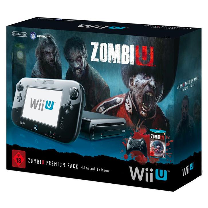 Nintendo Wii U Premium Console incl. Gamepad - Zwart + Zombi, Spelcomputers en Games, Spelcomputers | Nintendo Wii U, Zo goed als nieuw