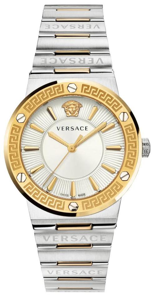 Versace VEVH00620 Greca Logo dameshorloge 38 mm, Sieraden, Tassen en Uiterlijk, Horloges | Dames, Staal, Nieuw, Staal, Overige merken