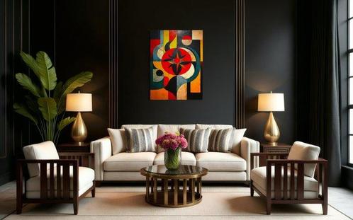 RINGER - Bauhaus Mediation Toile, Antiek en Kunst, Kunst | Schilderijen | Modern