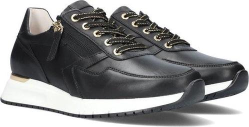 Gabor 448.1 Lage sneakers - Leren Sneaker - Dames - Zwart -, Kleding | Dames, Schoenen, Nieuw, Verzenden