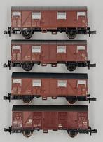 Minitrix N - 13626, 13239 - Modeltrein goederenwagon (4) -, Hobby en Vrije tijd, Modeltreinen | N-Spoor, Nieuw