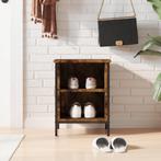 vidaXL Schoenenkast 38x35x50 cm bewerkt hout gerookt, Huis en Inrichting, Kasten | Schoenenrekken, Verzenden, Nieuw