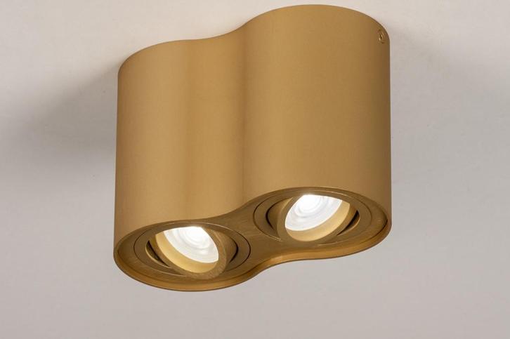 Rietveld Spots - Goud - Metaal, Aluminium, Huis en Inrichting, Lampen | Hanglampen, Verzenden