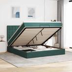 vidaXL Ottoman bed met matrassen en LEDs 180x200cm fluweel, Huis en Inrichting, Slaapkamer | Bedden, Eenpersoons, Verzenden, Nieuw