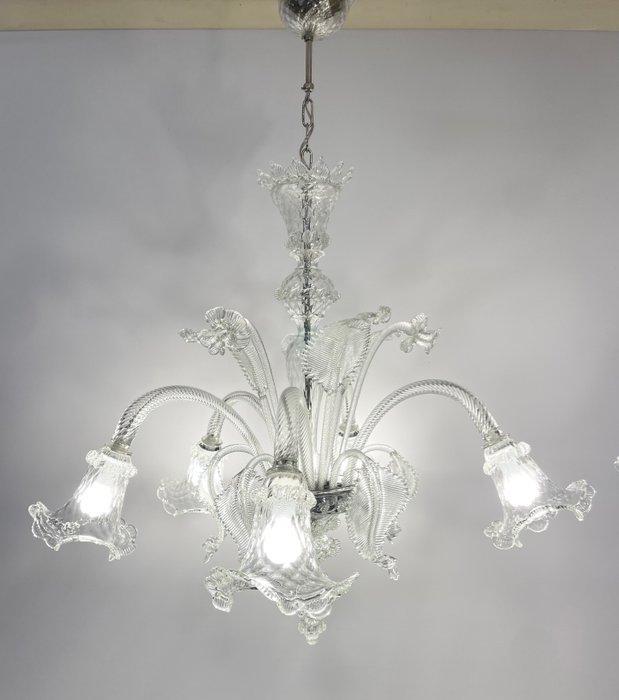 Kroonluchter - Muranoglas - Murano-glas hanglamp met vijf, Antiek en Kunst, Curiosa en Brocante