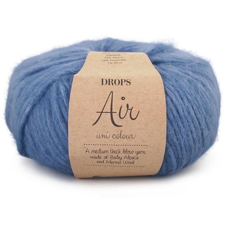 DROPS Air Uni Colour - 17 denimblauw - Wol Garen, Hobby en Vrije tijd, Breien en Haken, Ophalen of Verzenden