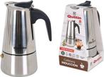 Italiaanse Koffiepot Quttin Zilverachtig Roestvrij staal ..., Witgoed en Apparatuur, Koffiezetapparaten, Verzenden, Nieuw