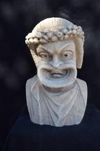 sculptuur, Busto di maschera teatrale - 31 cm - Carrara, Antiek en Kunst, Antiek | Keramiek en Aardewerk