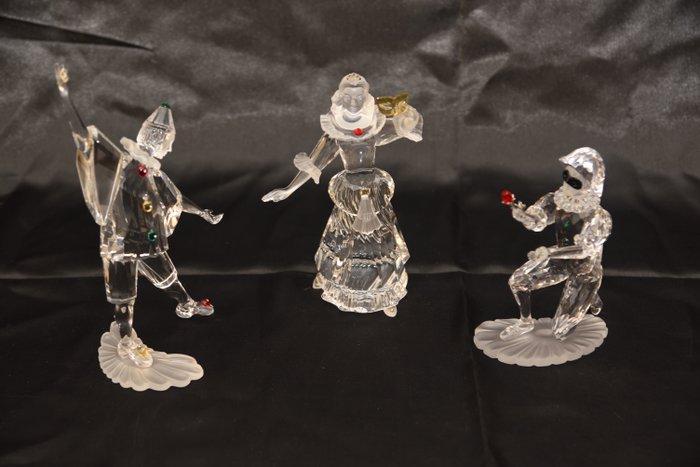 Swarovski - Beeldje, Trilogie « Mascarade » en cristal, Antiek en Kunst, Curiosa en Brocante
