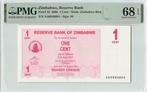 2006 Zimbabwe P 33 1 Cent Pmg 68 Epq, Postzegels en Munten, Bankbiljetten | Europa | Niet-Eurobiljetten, Verzenden