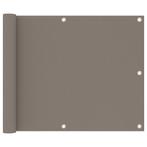 vidaXL Balkonscherm 75x500 cm oxford stof taupe, Tuin en Terras, Zonneschermen, Verzenden, Nieuw