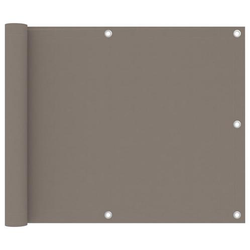 vidaXL Balkonscherm 75x500 cm oxford stof taupe, Tuin en Terras, Zonneschermen, Nieuw, Verzenden