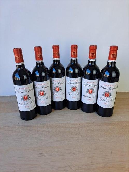 2022 Château Poujeaux - Bordeaux - 6 Flessen (0.75 liter), Verzamelen, Wijnen
