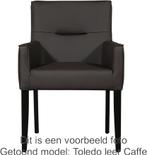 Set van 6 Leren eetkamerstoelen - met houten zwarte poten -, Nieuw, Vijf, Zes of meer stoelen, Landelijk, Leer